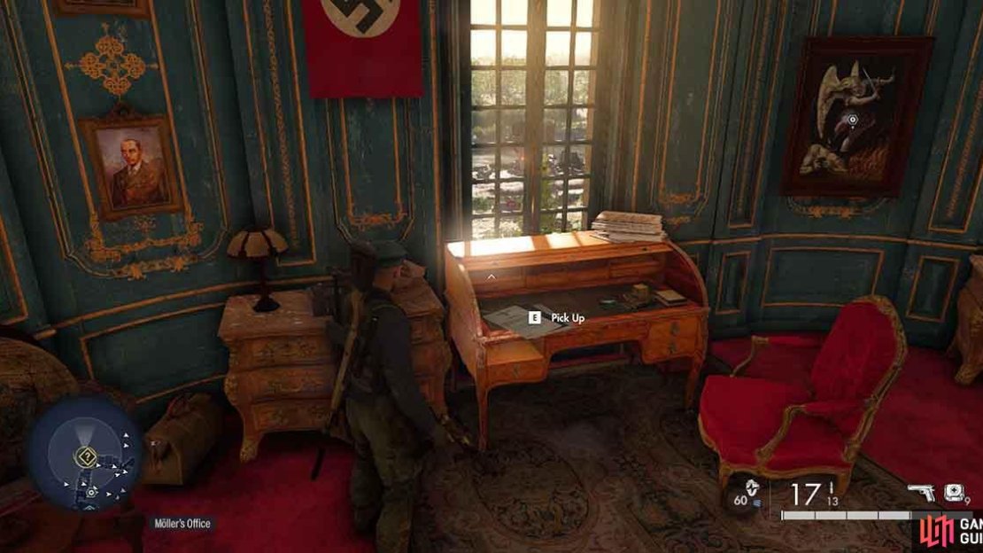 You’ll find the orders inside Möller’s Office.