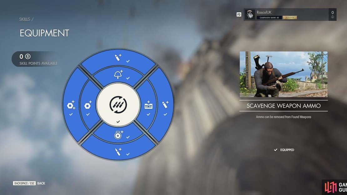 The Equipment skills in Sniper Elite 5.
