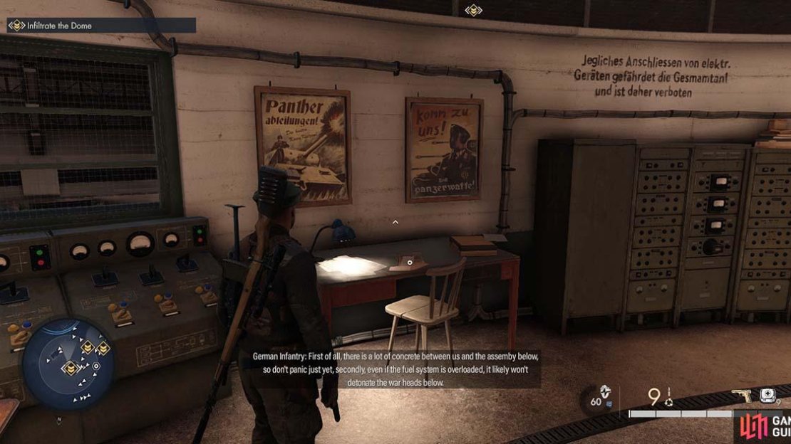 You’ll find this letter on a table in the control room.
