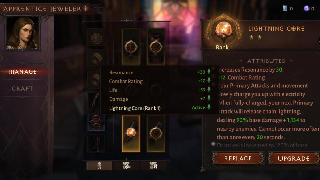 After dealing with Vic you’ll be able to socket the Legendary Gem you found during “Braving the Rift”.