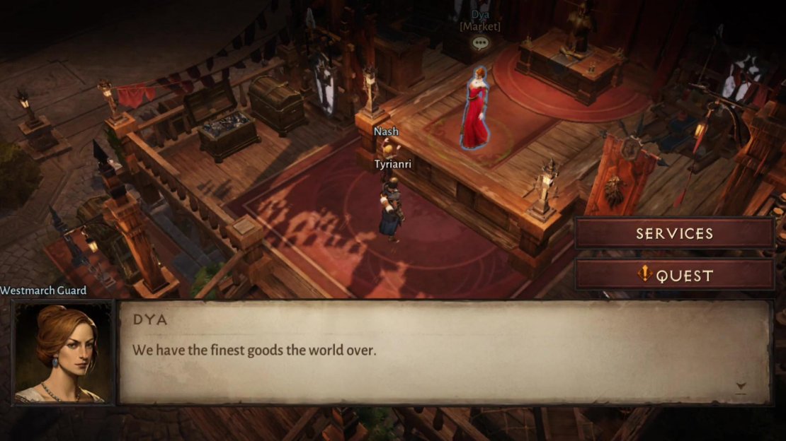 Progress the main questline until you’re tasked with checking out the Market.