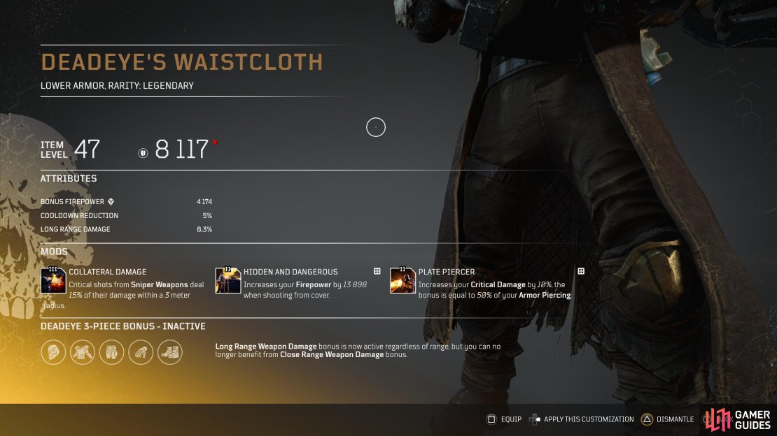 Deadeye is a new Legendary Armor set in Outriders Worldslayer.