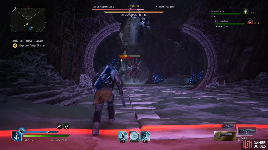 Okriel doesn&rsquo;t move from the center of the arena. 