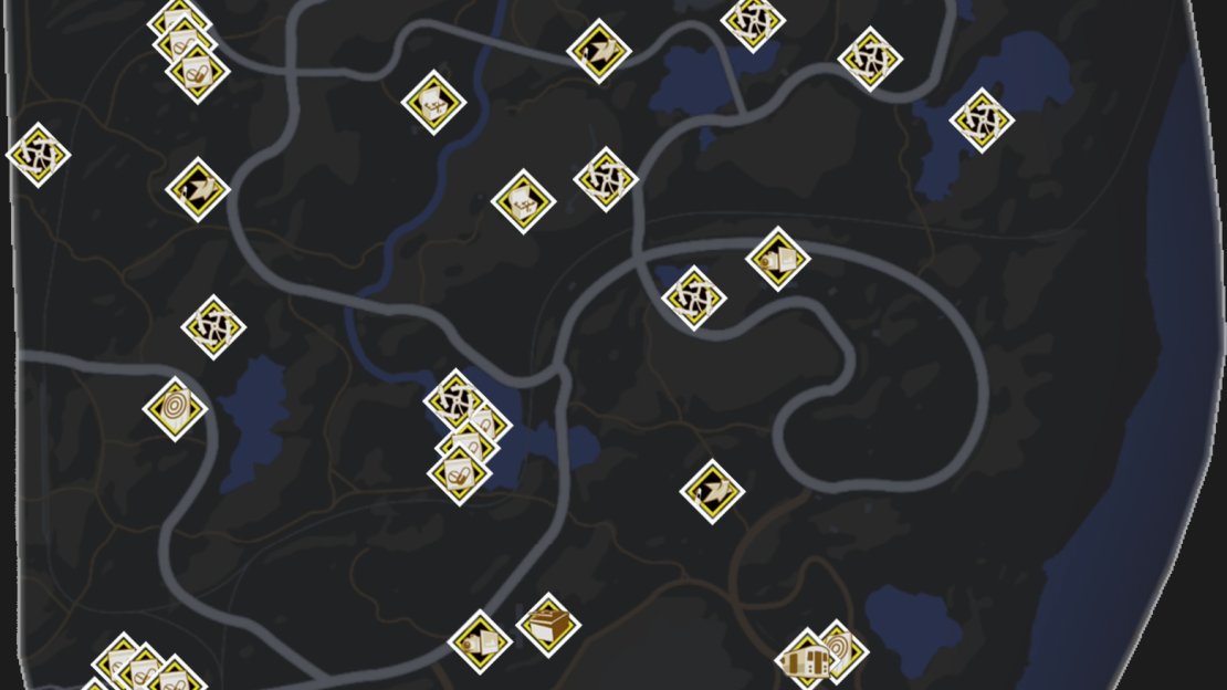 A map of all the Discoveries in the Rojas Desert North region.