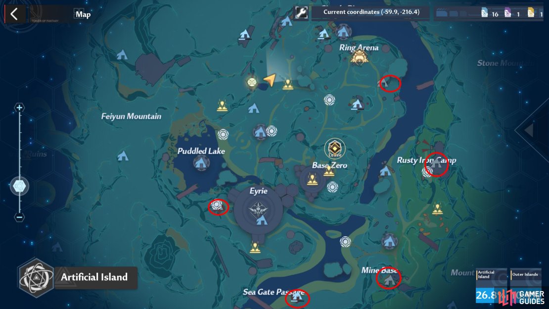 All Artificial Island List of Targets - Artificial Island ...