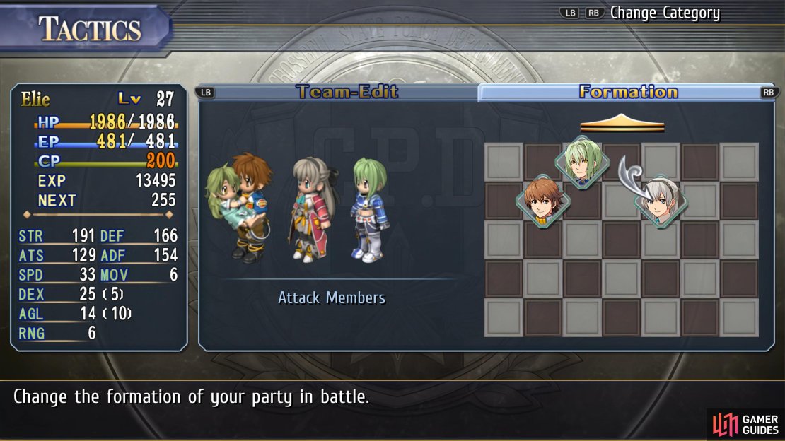 Set up your Tactics so your party is further to the front