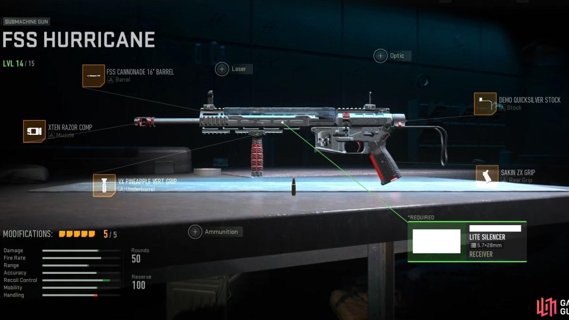Here is a closer look at the best FSS Hurricane Loadout in the MW2 beta.