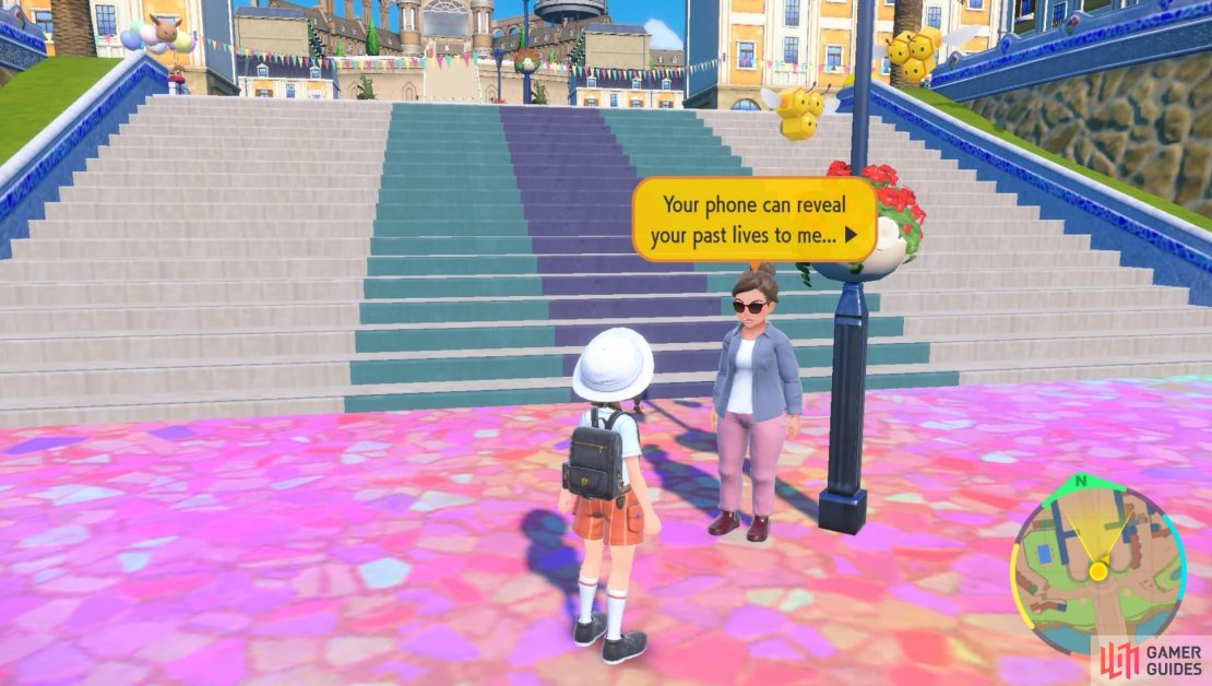 Look for this woman at Mesagoza. (Credit: The Pok&eacute;mon Company)