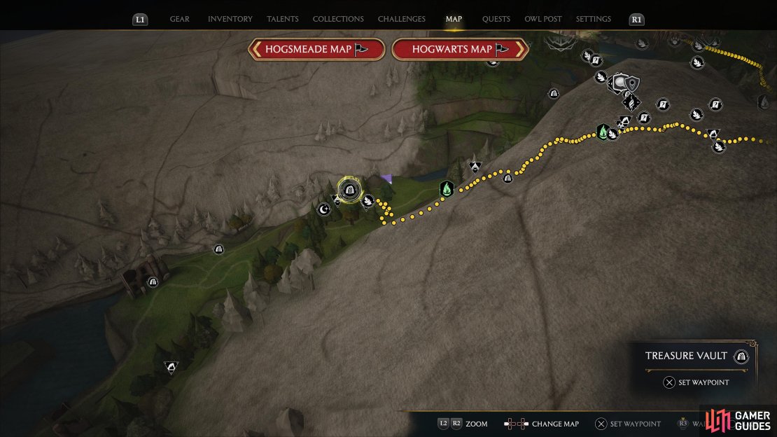 Accio puzzle treasure vault located in the northern Feldcroft Region.