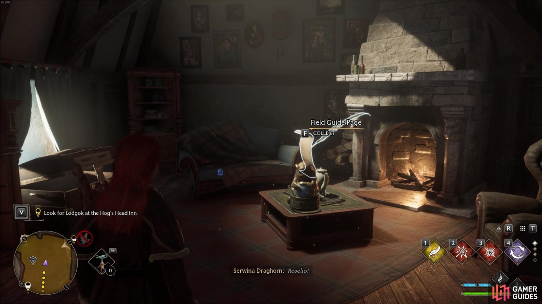 This is the only field guide page in Hogsmeade that is locked behind a door. 
