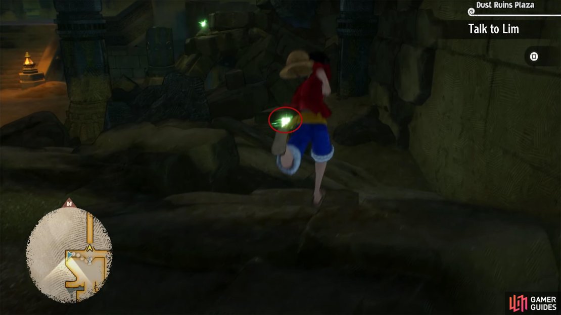 In the Dust Ruins Plaza, head west from the Save Point to find the cube amongst the rubble.
