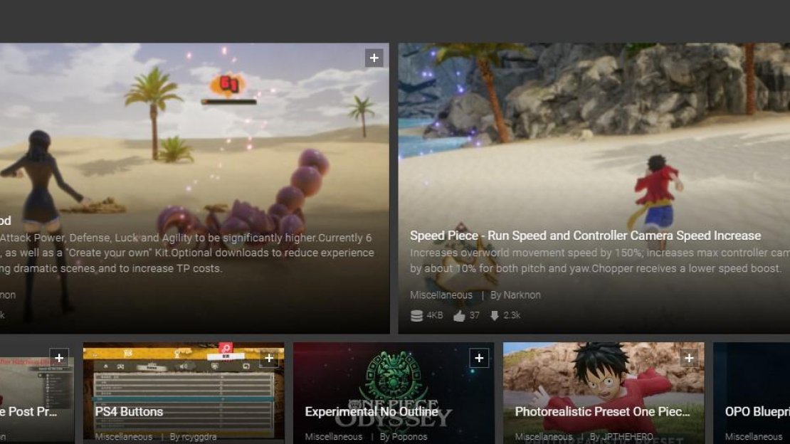 Nexus Mods is a great source of mods for all games, and now includes One Piece Odyssey in its catalog