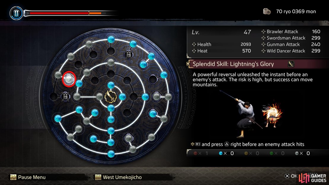 Here is where Lightning’s Glory appears on the Ability Wheel.