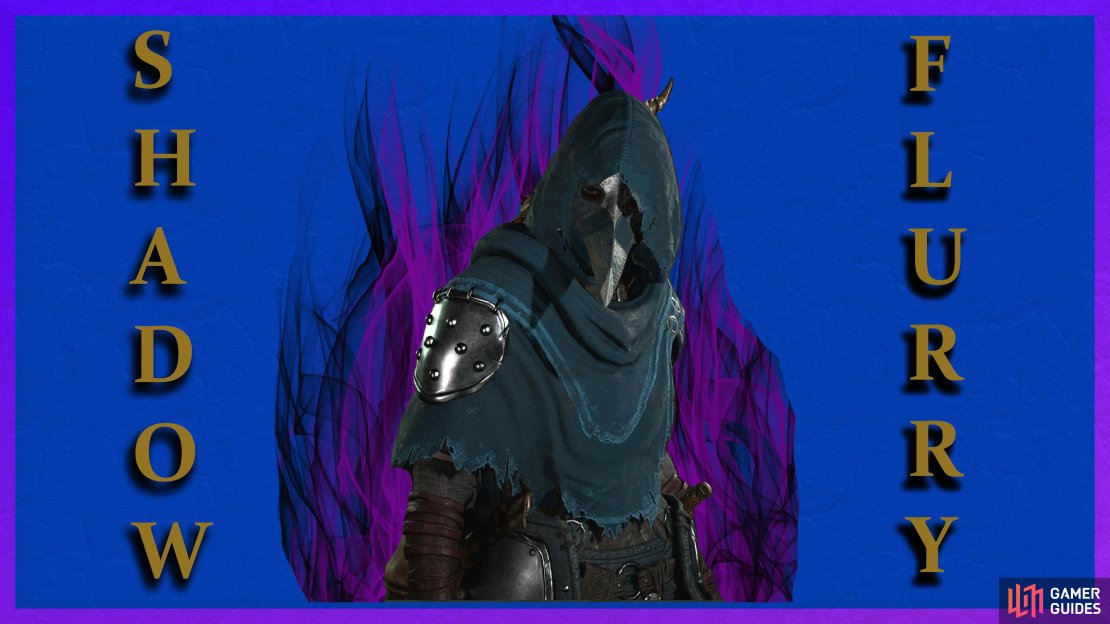 The rogue can infuse the shadow element onto their weapons and attack with a flurry.