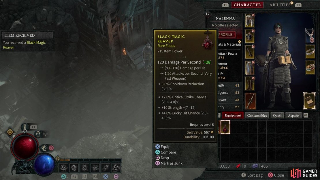 The workhorse rarity for most of the game, rare gear boasts several random stat modifiers.