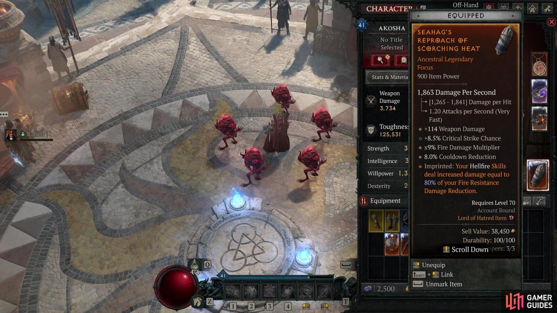 Your gear will want to focus on Critical Strike Chance, Critical Strike Damage, Attack Speed and Fire Damage, whenever possible.