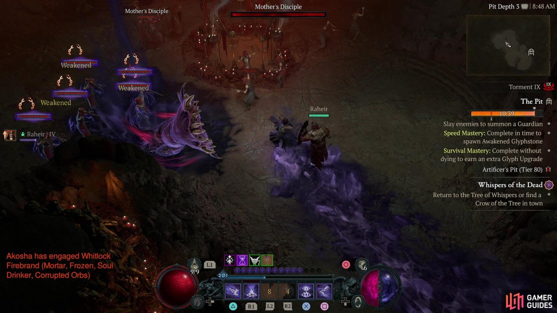 Command Laalish will passively apply Vulnerable and Slow to enemies, and when used actively it’ll create an AoE “Terror Zone” that gives you Shadowform stacks.