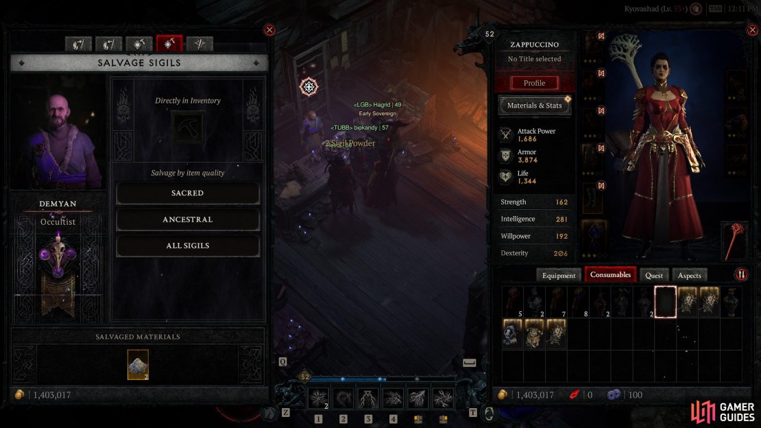 The main way to acquire Sigil Powder in Diablo 4 is to dismantle unwanted Nightmare Sigils. But, you can get them from events too.
