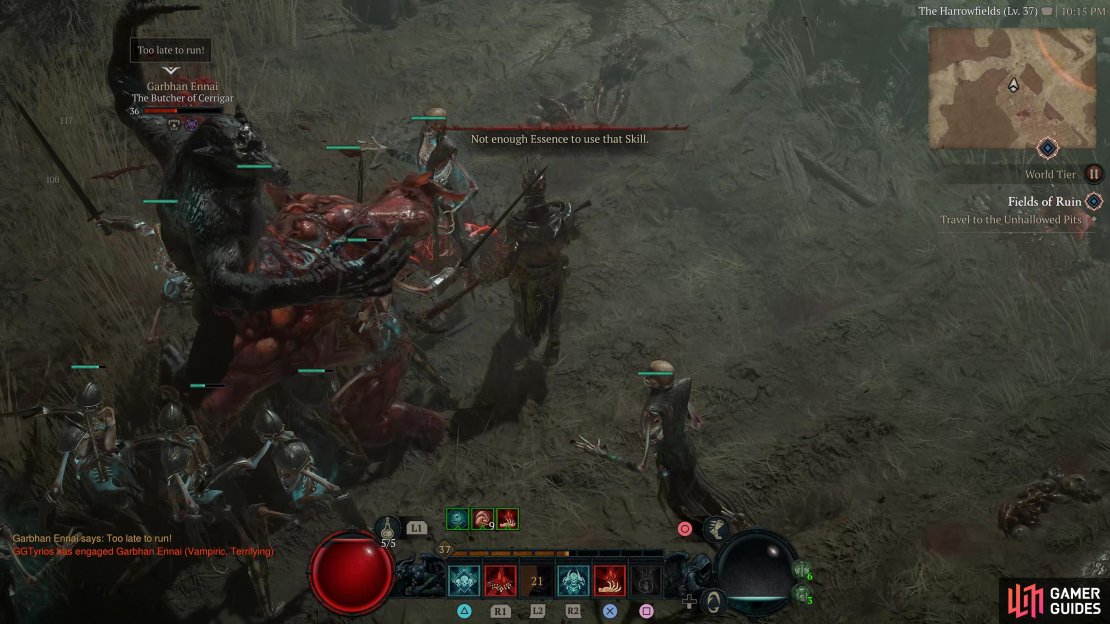 Garbhan Ennai (The Butcher of Cerrigar) is an Extremely Rare Monster Spawn in Diablo 4 found east of Cerrigar’s main road.