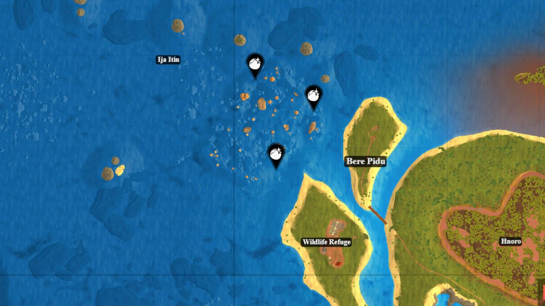 Clam Pearls between Bere Pidu, The Wildlife Refuge, and Ija itin.