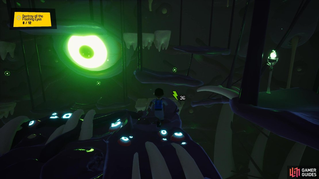 The big eye at the top of the area will constantly be on the look out for you.