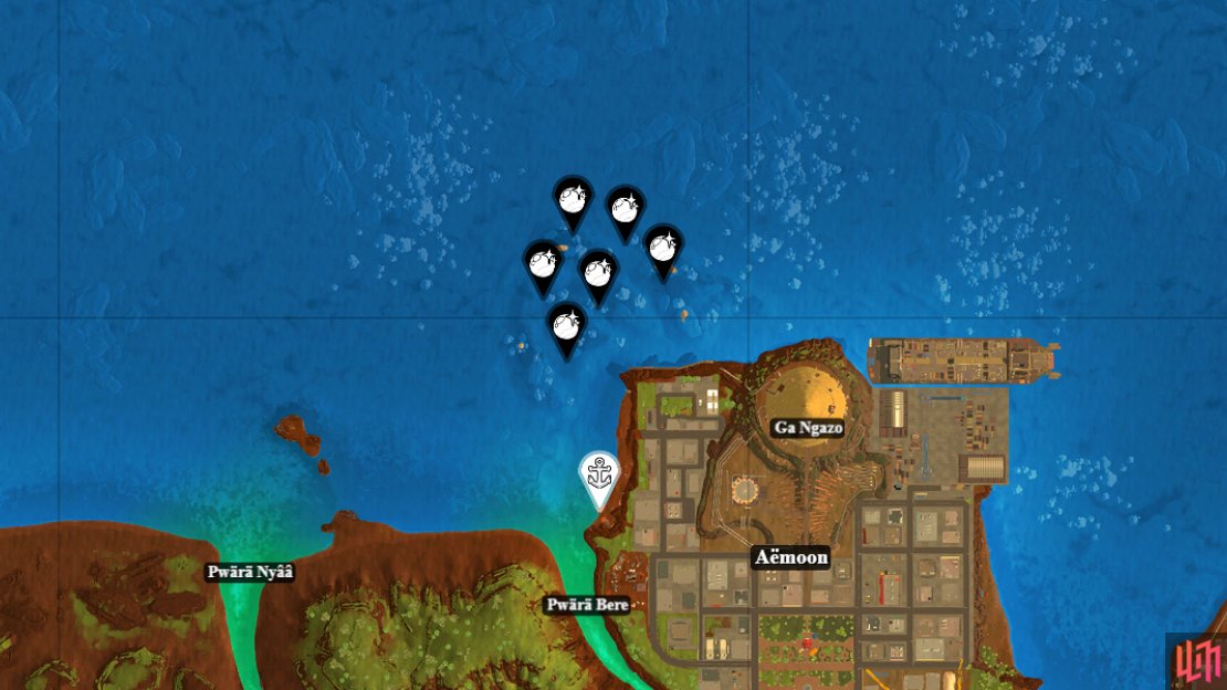 All Clam Pearls near Ga Ngazo in !Tchia.