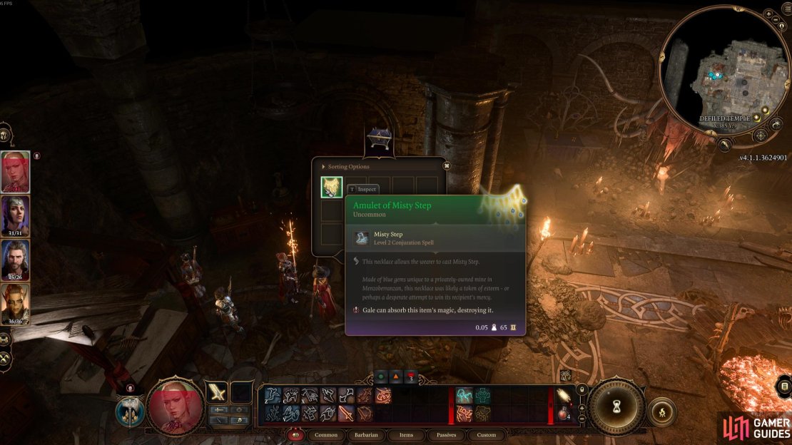 The Amulet of Misty Step can come in handy here!