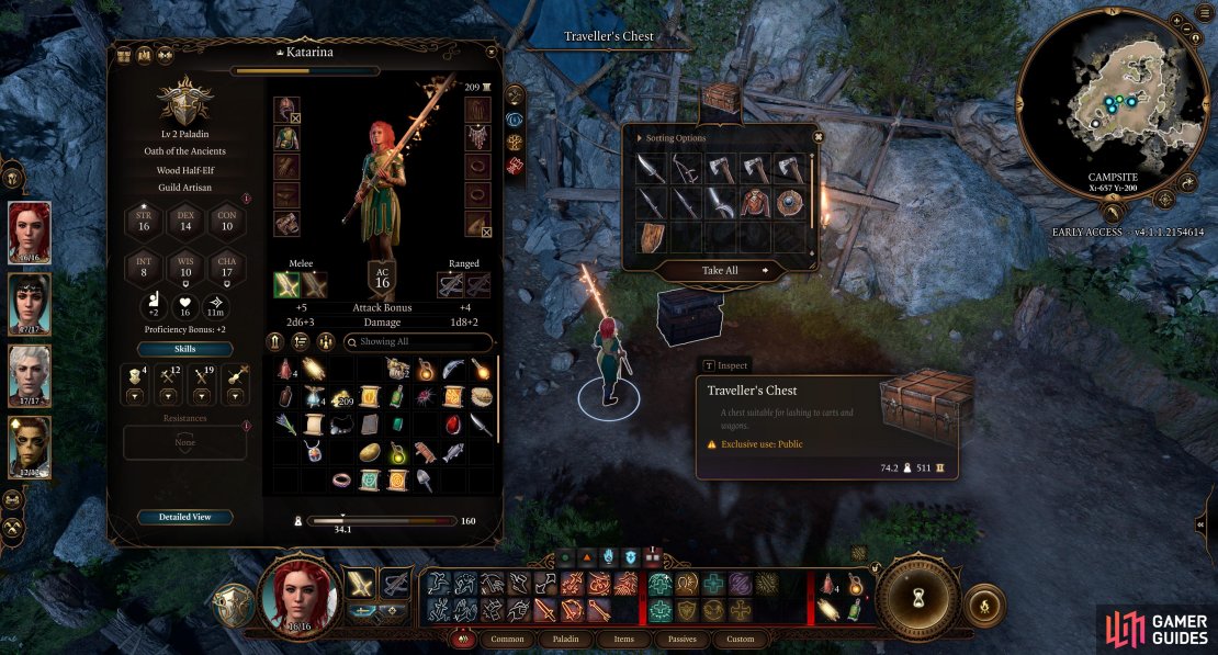 Interact with the Traveller&rsquo;s Chest to find a receptacle for all the junk you&rsquo;ve been collecting.