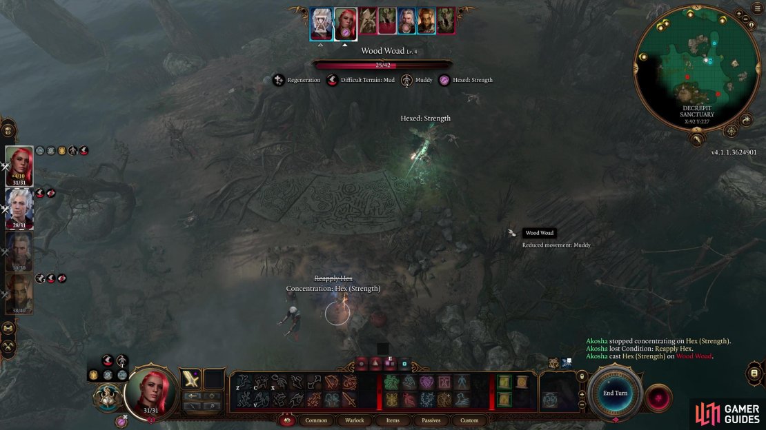 Hex causes enemies to take 1d6 extra damage from the hexer while suffering Disadvantage on an Ability Check of the hexer’s choice.