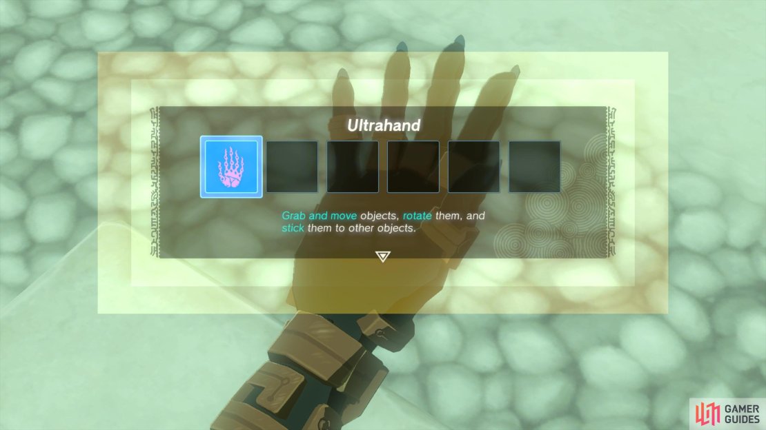 Ultrahand is the first ability you’ll learn!
