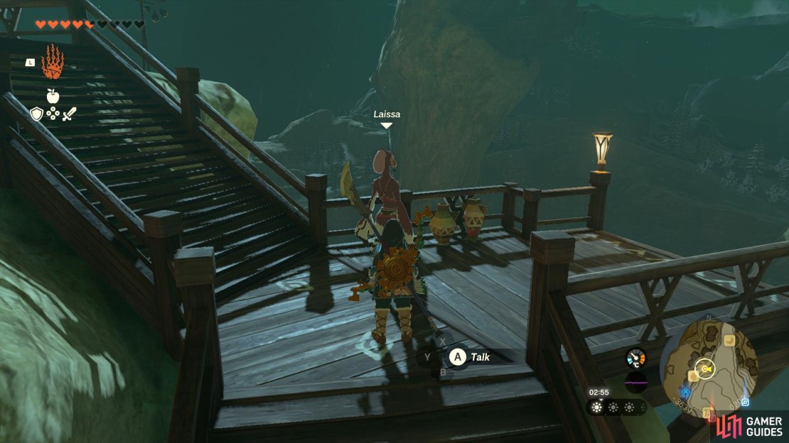 Speak with Laissa in Rito Village to begin the quest.