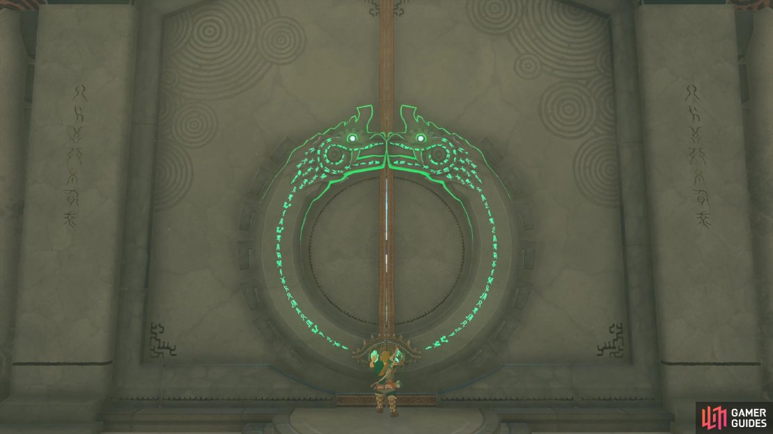 Complete four shrines to gain enough power to open a door at the northern end of the Temple of Time, beyond which you’ll be able to leap down to Hyrule Kingdom.
