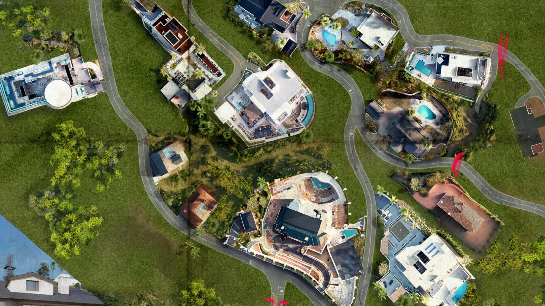 As you can see, the Beverly Hills map is relatively small, with just a few mansions.