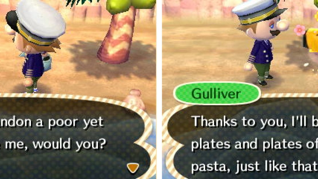 Your villagers may tell you if Gulliver washes up.