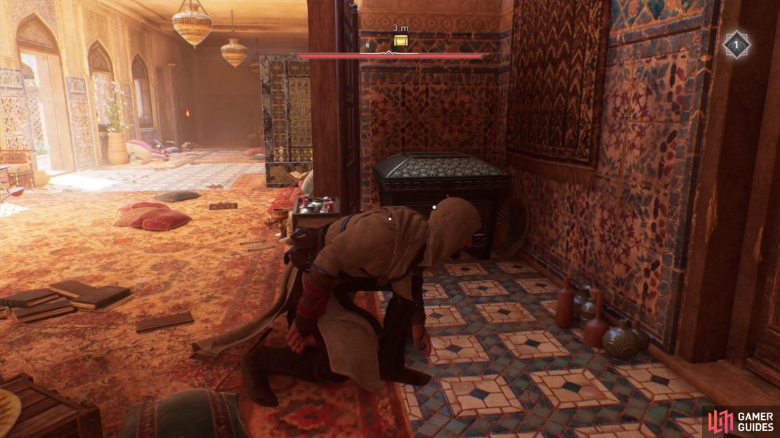 The Gear Chest at the Prince’s Palace will unlock the Zanj Uprising Outfit or its upgrade schematics.