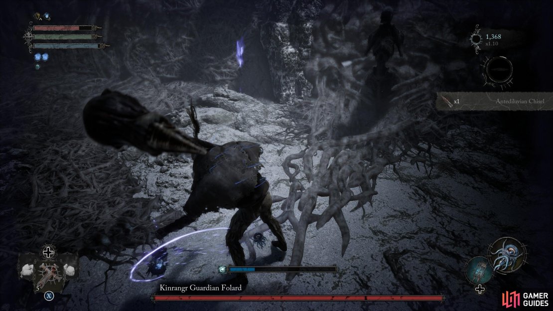 Antediluvian Chisels are often found in the Umbral and require Soul Flaying wall creatures in the mid to late-game areas.