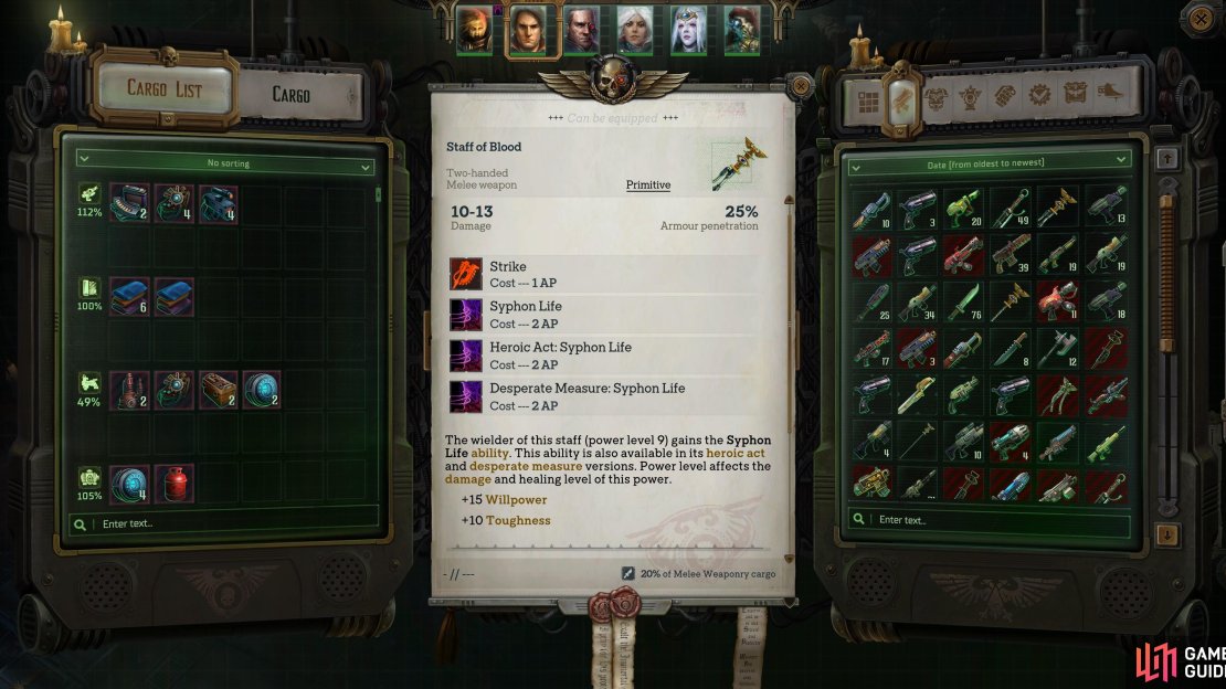 The Staff of Blood is a straight upgrade to the Biomancer’s Staff, found alongside the Melta Ultima in Kiava Gamma.