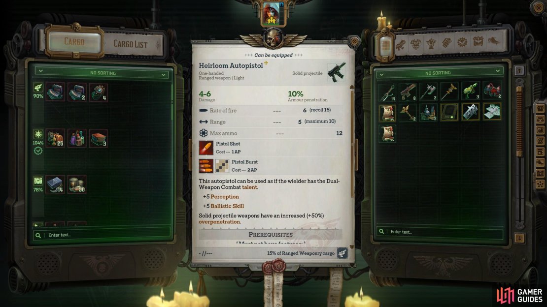 The Heirloom Autopistol is an upgrade over the standard Autopistol, featuring higher stats and some bonus attributes.