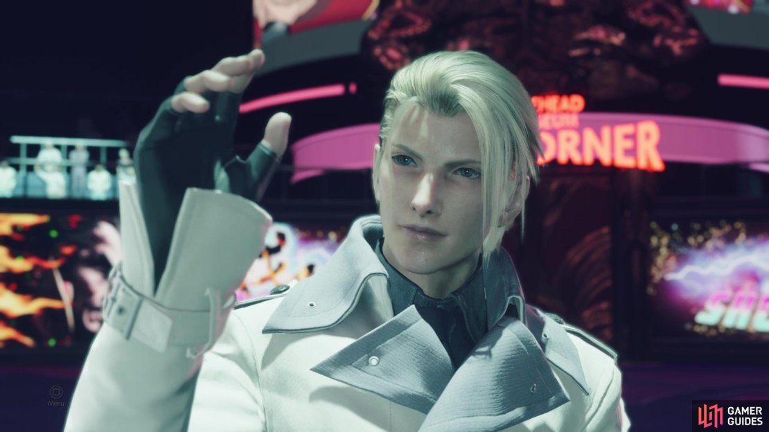 President Shinra appears after you defeat Elena and Rude, challenging Cloud to a one-on-one battle.
