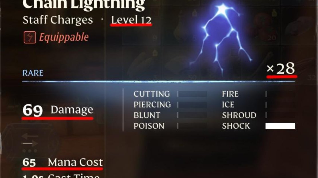 A look at the most important stats on a spell.