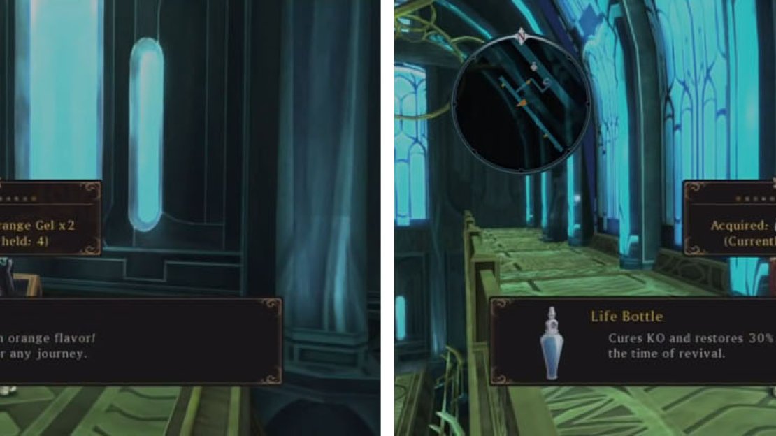 Get the numerous treasures filled with healing items throughout the Research Center.