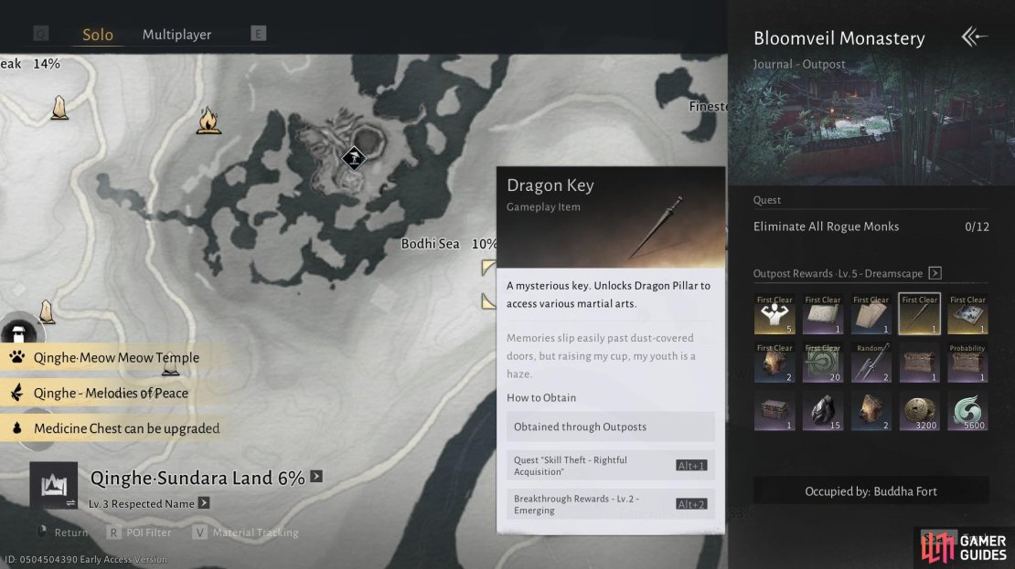 Here’s how to get Dragon Keys in Where Winds Meet. Image via Gamer Guides / NetEase.