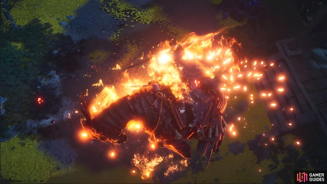 Flaming Meteor makes you jump high into the sky and crash down a flaming meteor on your target. How cool is that? Image via Gamer Guides / NetEase.