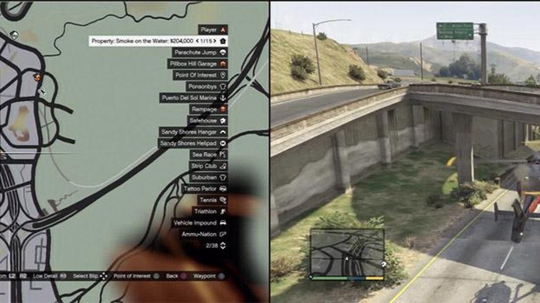 Watch out for traffic as you hover over the freeway.