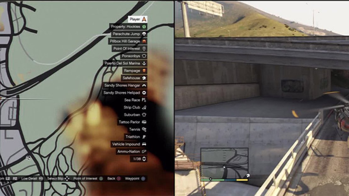Stick to following the freeway until you reach this bridge.