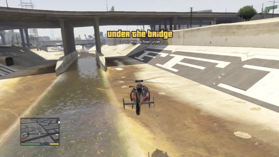 This bridge is quite tall but you must avoid the supports in the middle.