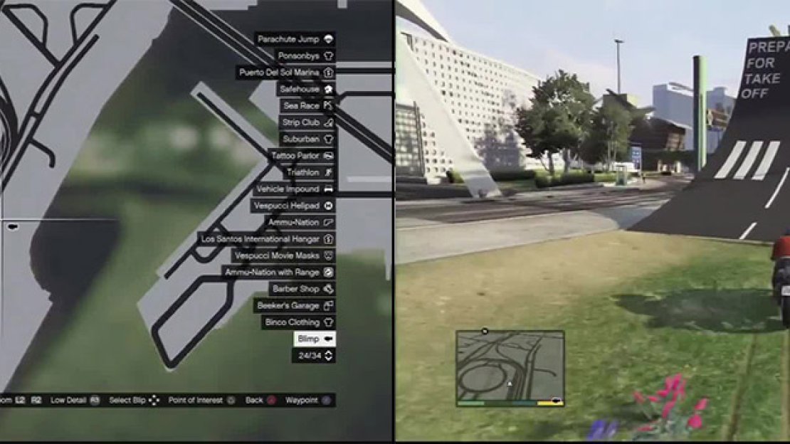 If you use a bike, cross the ramp from right to left and hit the left corner at the top.