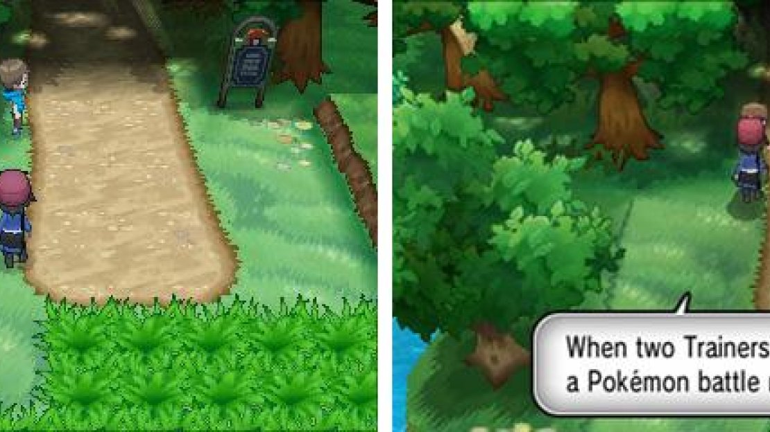 As in previous versions of Pokémon; you’re forced to battle trainers if they see you.