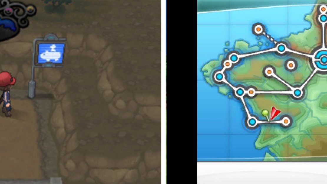 These signs inform you that a large Pokémon (Rhyhorn) is required to cross the terrain.