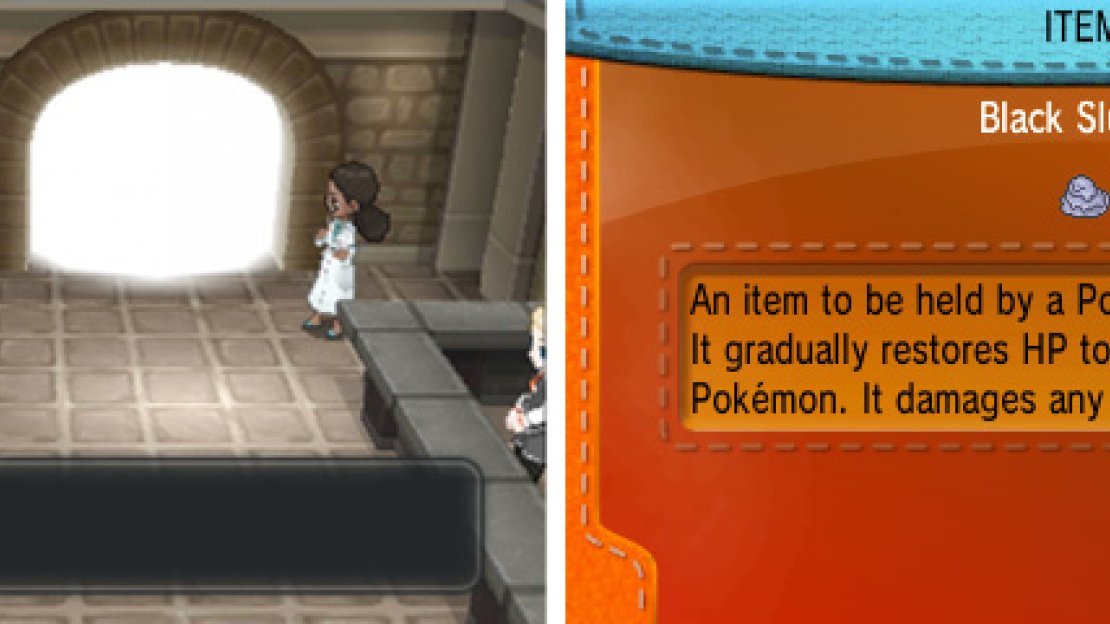 Give Black Sludge to a Poison Pokemon and they’ll heal 1/8 HP each turn.